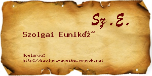 Szolgai Euniké névjegykártya